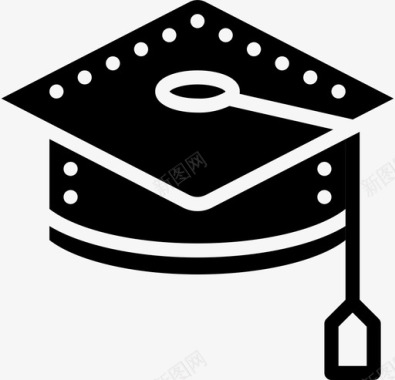毕业帽教育知识图标图标
