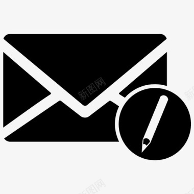 信件电子邮件写作图标图标