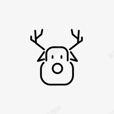 圣诞鹿装饰节日图标图标