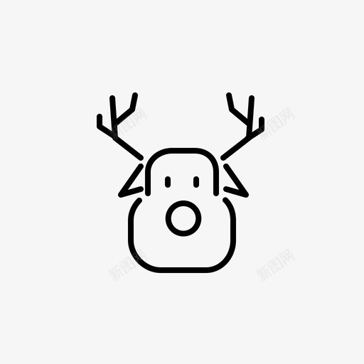 圣诞鹿装饰节日图标svg_新图网 https://ixintu.com 圣诞鹿 新的圣诞图标 节日 苔藓 装饰