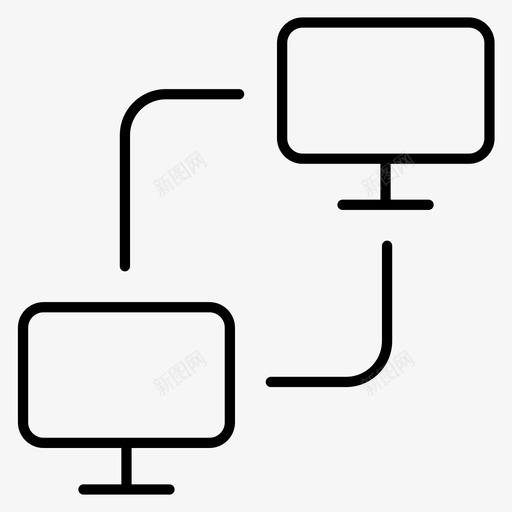 计算机显示器共享图标svg_新图网 https://ixintu.com 共享 显示器 计算机