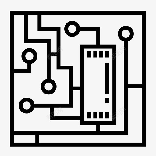 电路电路板电路连接图标svg_新图网 https://ixintu.com 技术 杂项大纲 电子电路 电路 电路板 电路连接