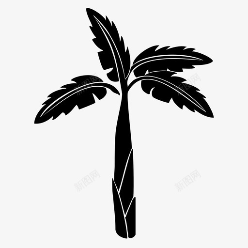 香蕉树天然植物图标svg_新图网 https://ixintu.com 天然 植物 香蕉树