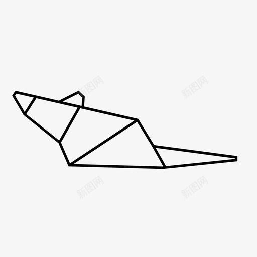 老鼠折纸动物老鼠图标svg_新图网 https://ixintu.com 动物 纸 老鼠 老鼠折纸