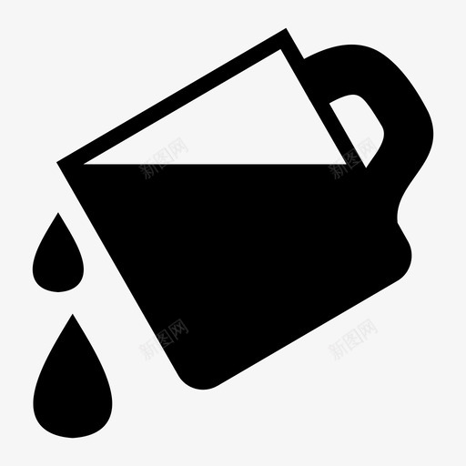 倒水杯子饮用水图标svg_新图网 https://ixintu.com 倒水 杯子 溢出 饮用水