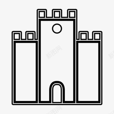 城堡帝国王国图标图标