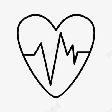 心跳心电图脉搏图标图标