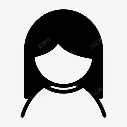 女孩黑发女孩化身图标svg_新图网 https://ixintu.com 女孩 女孩化身 染发剂 美发沙龙理发店 黑发