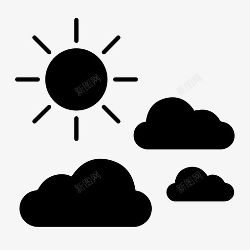 天空云天空场景图标svg_新图网 https://ixintu.com 云 天空 天空场景 太阳