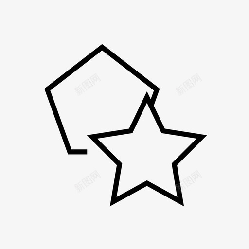 画多边形星形状图标svg_新图网 https://ixintu.com 动作 形状 画多边形星 设计