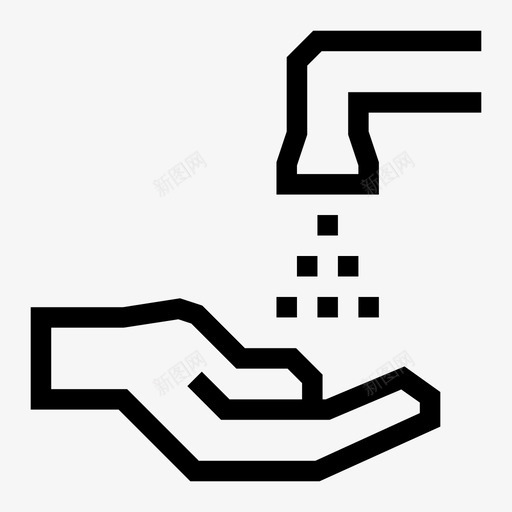 手洗清洁水槽图标svg_新图网 https://ixintu.com 手 手洗 水 水槽 水龙头 清洁