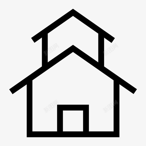 住宅复式图标svg_新图网 https://ixintu.com 住宅 复式
