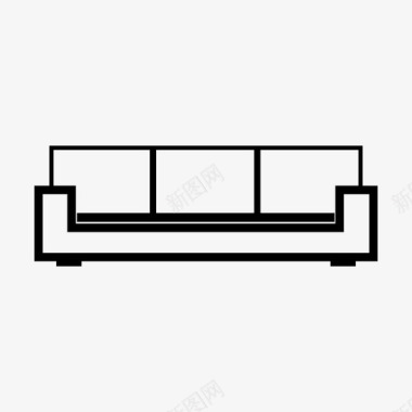 沙发休息室放松图标图标