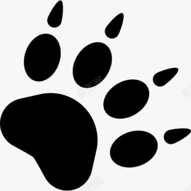 犬爪印动物自由动物图标图标