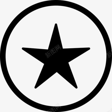 星形书签圆圈图标图标