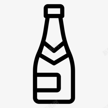 瓶子啤酒庆祝图标图标