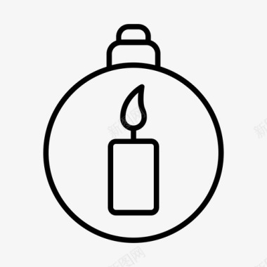 圣诞饰品蜡烛装饰品图标图标