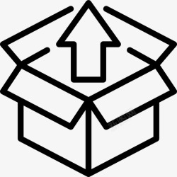 板条箱中取出从包装中取出装箱交货图标高清图片