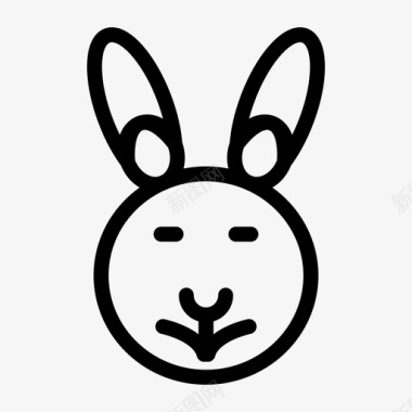 兔子动物庆祝图标图标