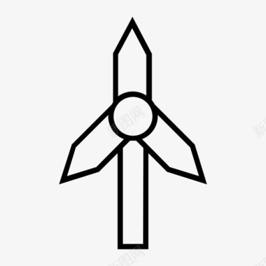 风车清洁能源风机图标图标
