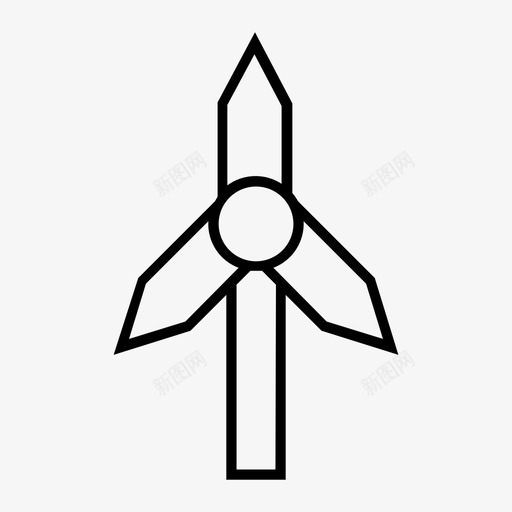 风车清洁能源风机图标svg_新图网 https://ixintu.com 清洁能源 风机 风车