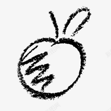 苹果蜡笔水果图标图标