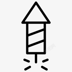 火箭圣诞节图片烟火庆祝节日图标高清图片