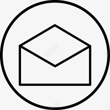 信封圆圈电子邮件图标图标