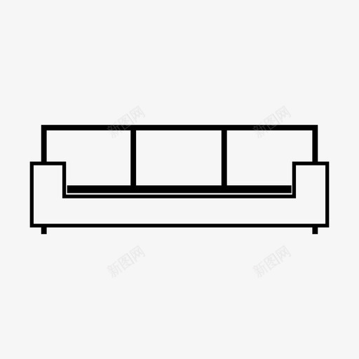 沙发休息室放松图标svg_新图网 https://ixintu.com 休息 休息室 放松 沙发 沙发内饰