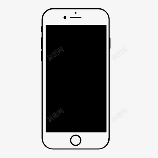 iphone5手机智能手机图标svg_新图网 https://ixintu.com iphone5 手机 技术 智能手机