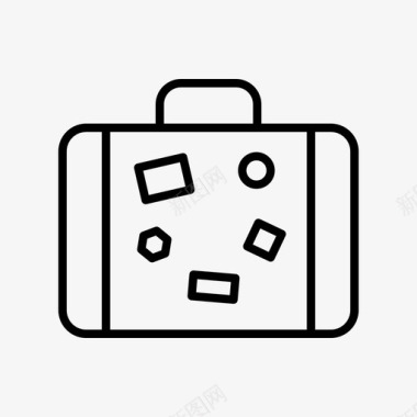 手提箱行李日记图标图标
