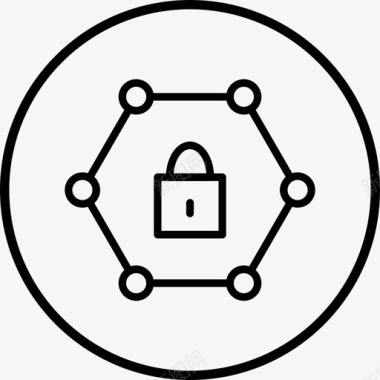 受保护的网络锁定密码保护图标图标