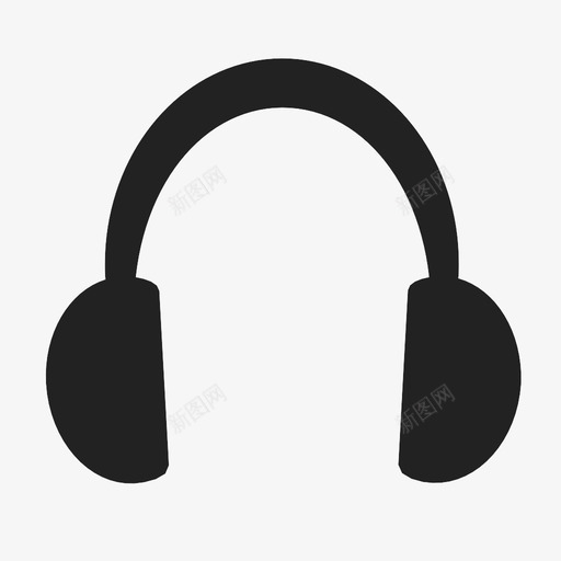 耳机音频听图标svg_新图网 https://ixintu.com 听 声音 耳机 音乐 音频