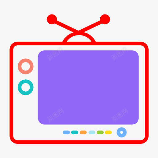 电视媒体电影图标svg_新图网 https://ixintu.com 媒体 屏幕电视 电影 电视 节目