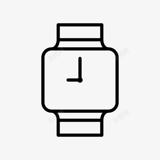 智能手表技术时间图标svg_新图网 https://ixintu.com 技术 时间 智能手表