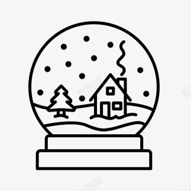雪球圣诞节冬天图标图标