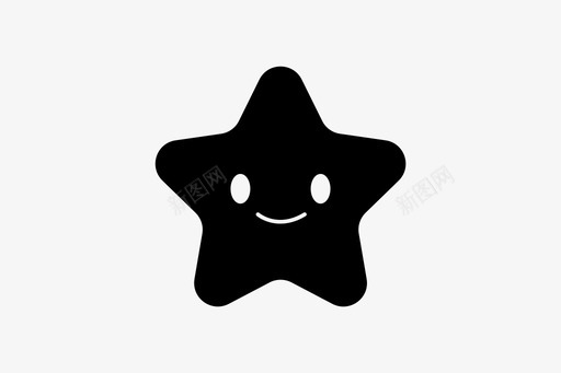快乐之星可爱表情符号图标图标