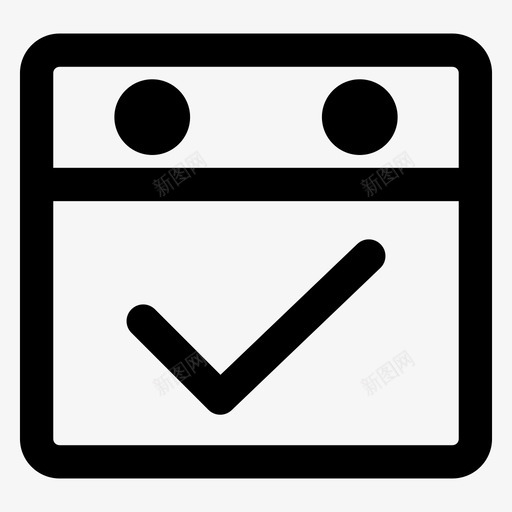 完成日历复选标记图标svg_新图网 https://ixintu.com 复选标记 完成 日历
