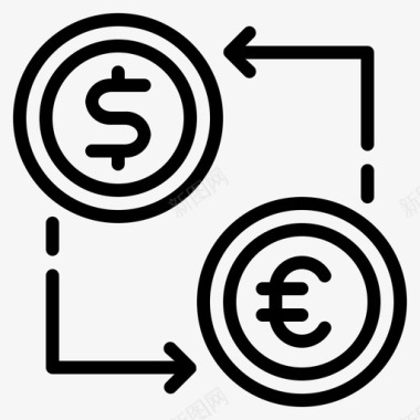汇率现金货币图标图标