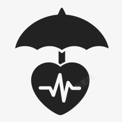 健康保护伞健康保险心脏安全图标高清图片