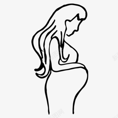 孕妇生育怀孕图标图标