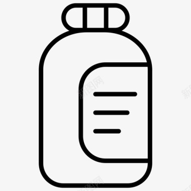 瓶子容器牛奶图标图标