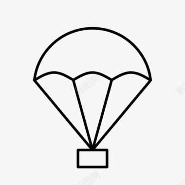 补给空投降落伞图标图标