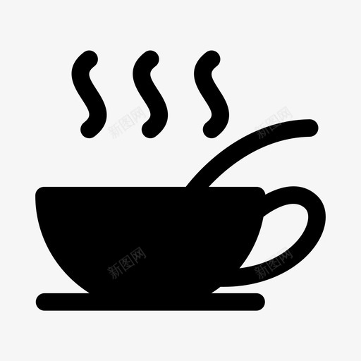 热咖啡杯子玻璃杯图标svg_新图网 https://ixintu.com 杯子 热咖啡 玻璃杯