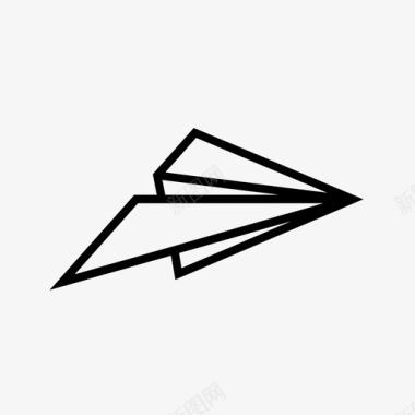 纸飞机飞行折纸图标图标