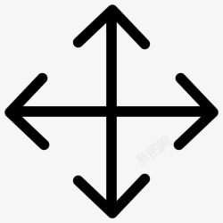 四个方向箭头四个方向箭头中心十字图标高清图片