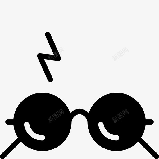 眼镜和伤疤哈利波特图标svg_新图网 https://ixintu.com 哈利 哈利波特固体 波特 眼镜和伤疤