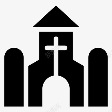 教堂建筑天主教图标图标