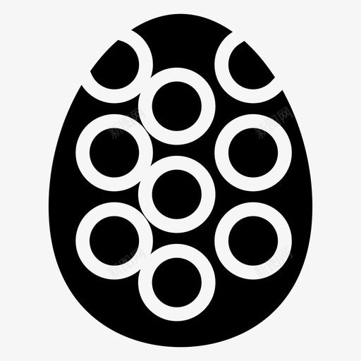复活节煮熟鸡蛋图标svg_新图网 https://ixintu.com 复活节 复活节标志 煮熟 蛋黄 食物 鸡蛋