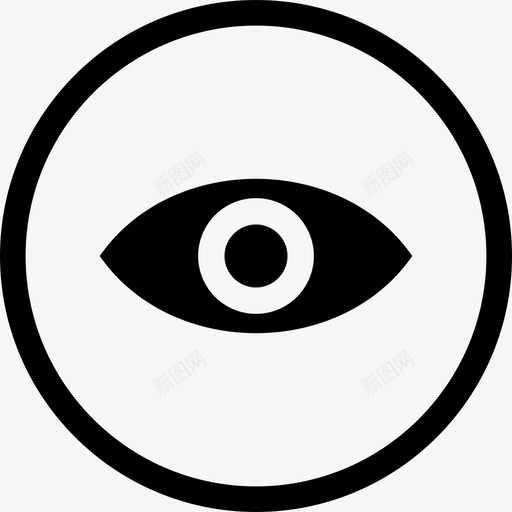 视图圆概念图标svg_新图网 https://ixintu.com 圆 基本用户界面 概念 眼睛 视图 视觉